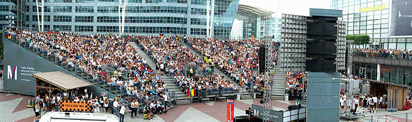 Deutschland vs France World Cup at the Munich airport.