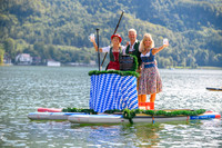 Trachten Paddeln am Kochelsee zum Wiesn Anstich 2021